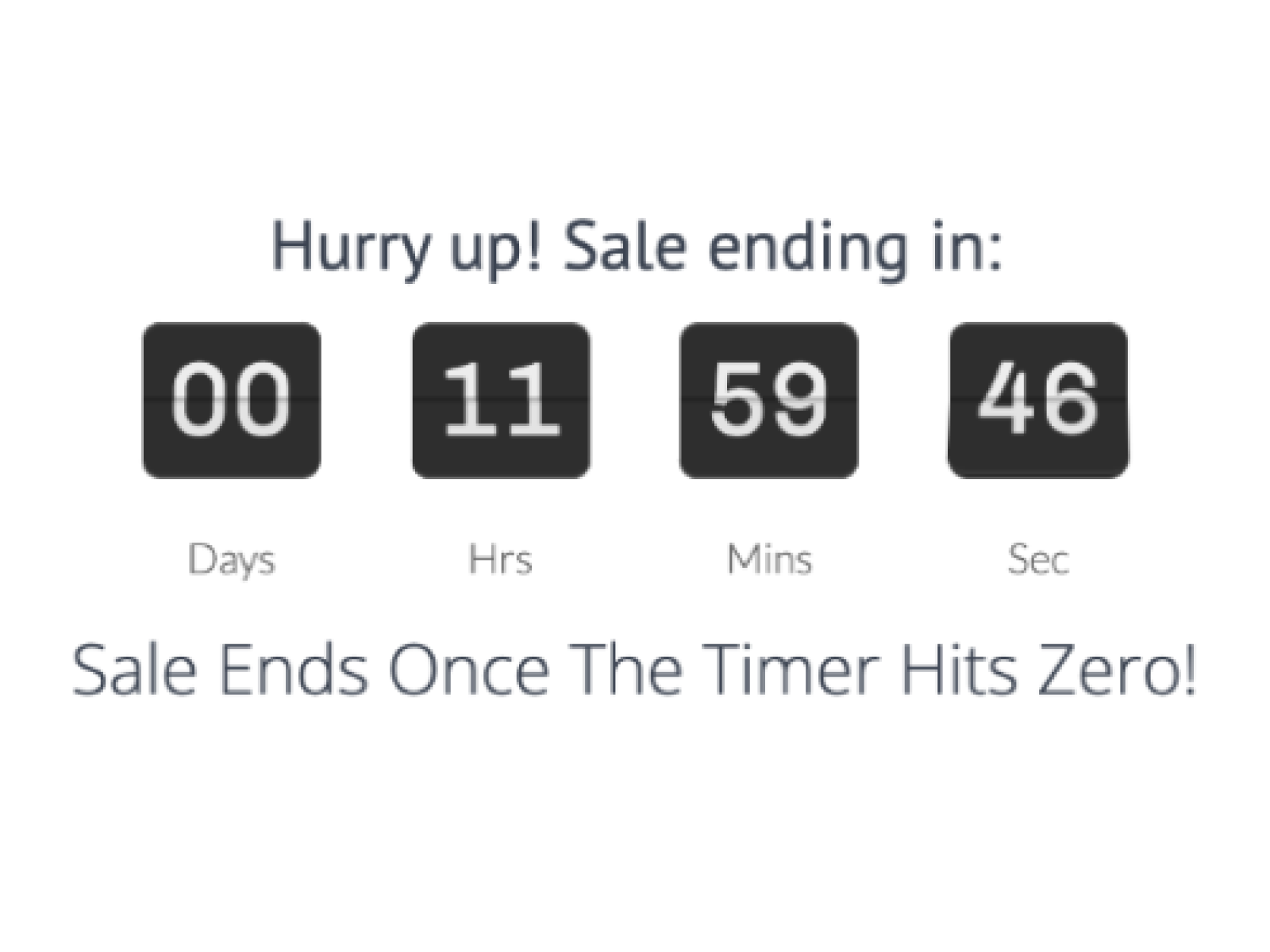 Hurrify Front End Timer